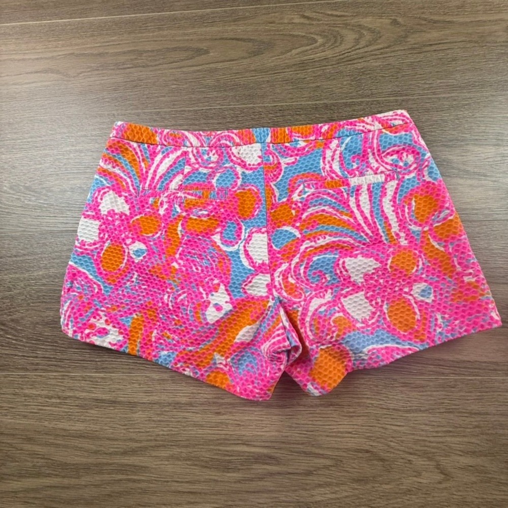 Lilly Pulitzer Adie Shorts Textured Cotton Feeling Tanked Bright Summer Preppy 8 - Picture 11 of 12